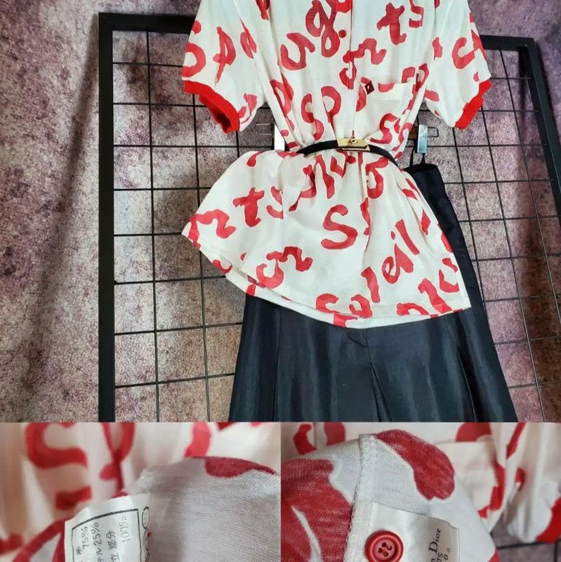 Dior Dior White Cotton Blend Summer T-Shirt 0089 Size S / US 4 / IT 40 - 2 Thumbnail