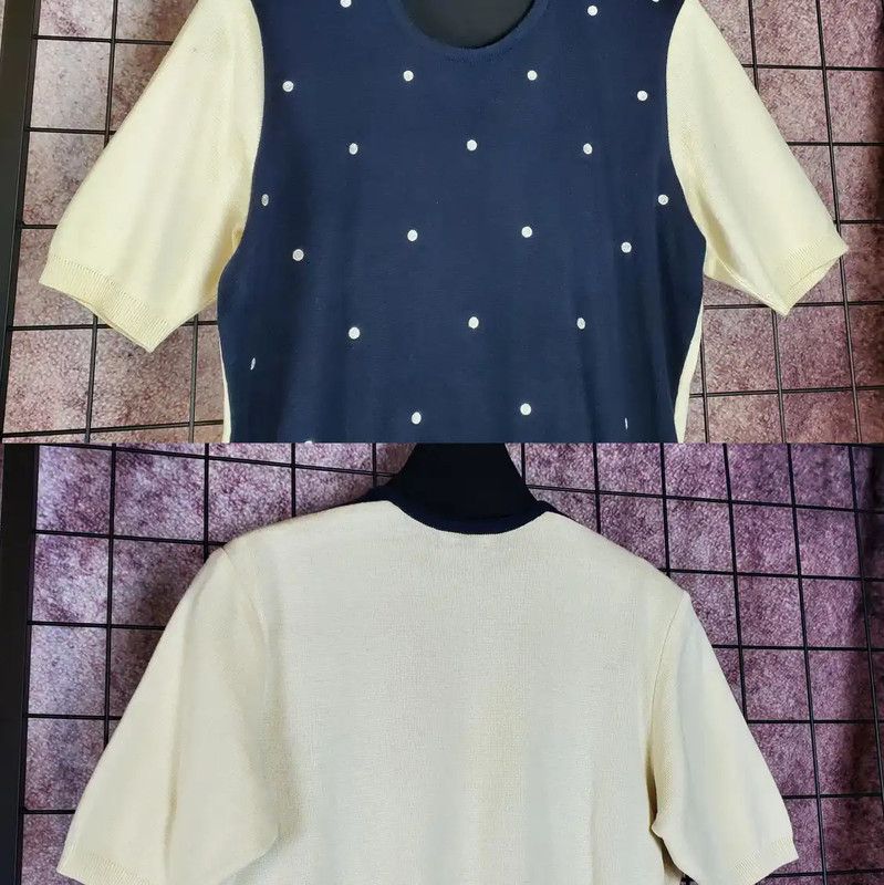 Dior Dior Polka Dot Short Sleeve Top for Women 0089 Size M / US 6-8 / IT 42-44 - 4 Thumbnail
