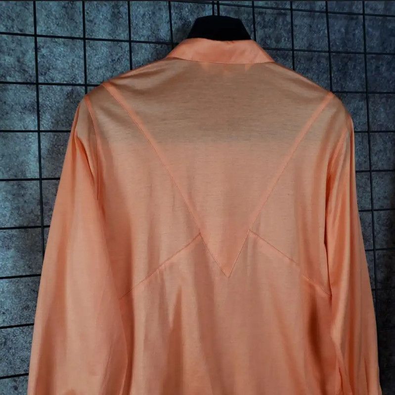 Dior Dior Orange Cotton Logo Embroidered Long Sleeve Shirt 0089 Size S / US 4 / IT 40 - 7 Thumbnail