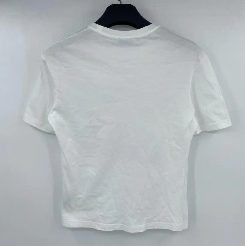Dior Dior Summer White Cotton T-Shirt 0089 Size XS / US 0-2 / IT 36-38 - 2 Thumbnail