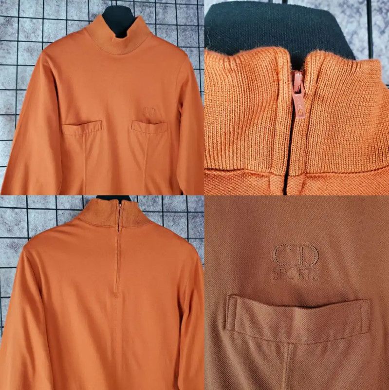 Dior Dior Long Sleeve Cotton Top in Deep Orange 0089 Size M / US 6-8 / IT 42-44 - 4 Thumbnail
