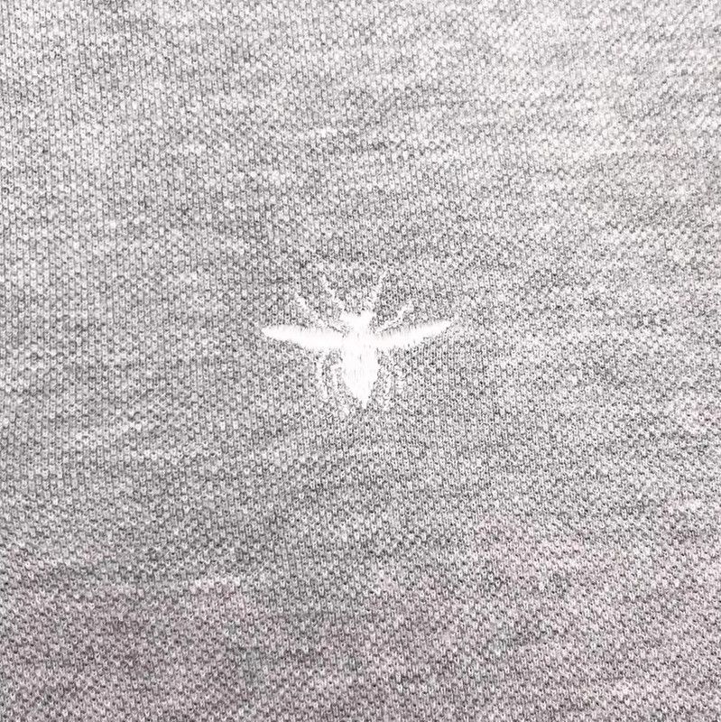 Dior Dior Grey Cotton Blend Embroidered Logo T-Shirt 0089 Size XS / US 0-2 / IT 36-38 - 4 Thumbnail