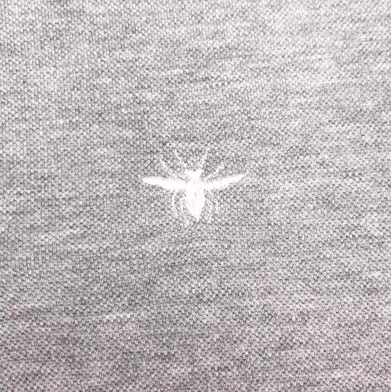 Dior Dior Grey Cotton Blend Embroidered Logo T-Shirt 0089 Size XS / US 0-2 / IT 36-38 - 3 Thumbnail
