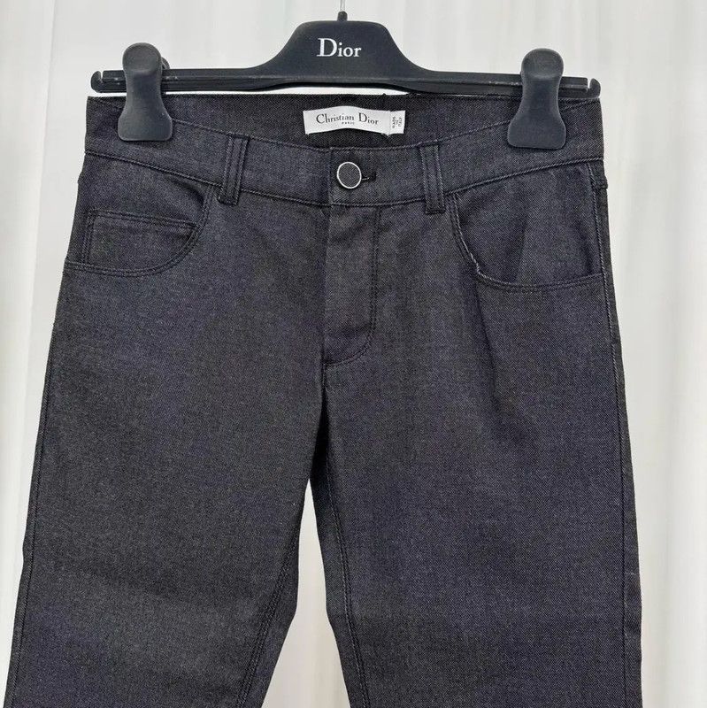 Dior Dior Black Gray Denim Logo Women's Jeans 0089 Size 22" - 3 Thumbnail