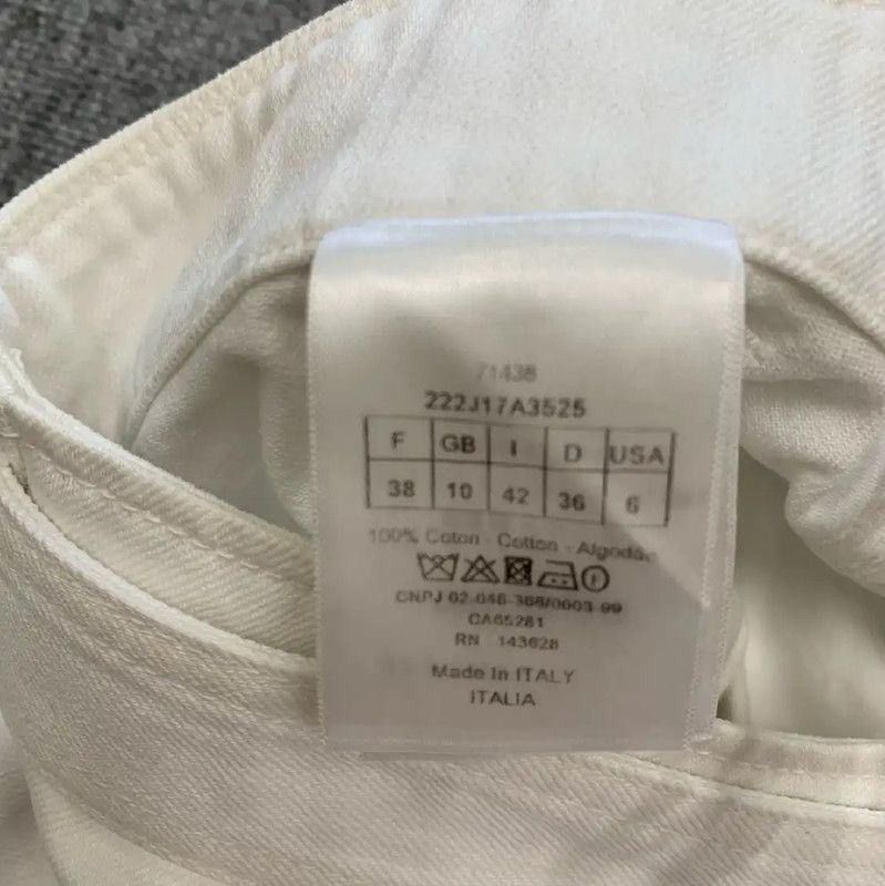 Dior Dior Women's White Cotton Shorts 0089 Size 27" / US 4 / IT 40 - 9 Thumbnail