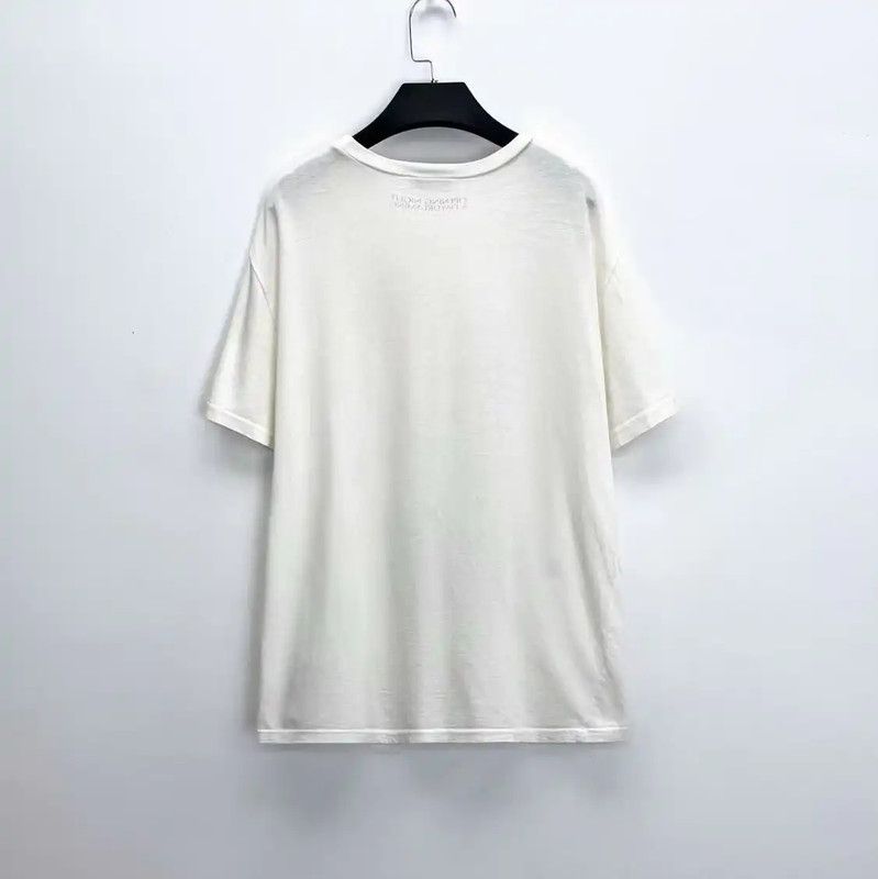 Dior Dior Spring/Fall White Cotton Graphic Tee 0089 Size L / US 10 / IT 46 - 2 Thumbnail