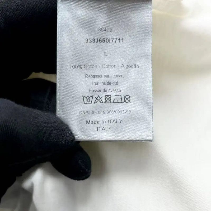 Dior Dior Spring/Fall White Cotton Graphic Tee 0089 Size L / US 10 / IT 46 - 5 Thumbnail