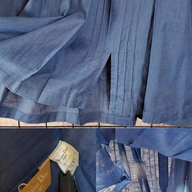 Dior Dior Pleated Summer Skirt in Blue 0089 Size 26" / US 2 / IT 38 - 6 Thumbnail