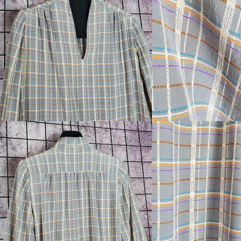 Dior Dior Silk Check Long Sleeve Shirt 0089 Size M / US 6-8 / IT 42-44 - 3 Thumbnail