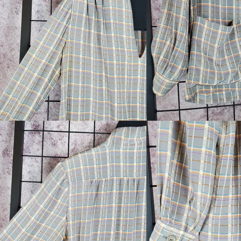 Dior Dior Silk Check Long Sleeve Shirt 0089 Size M / US 6-8 / IT 42-44 - 5 Thumbnail