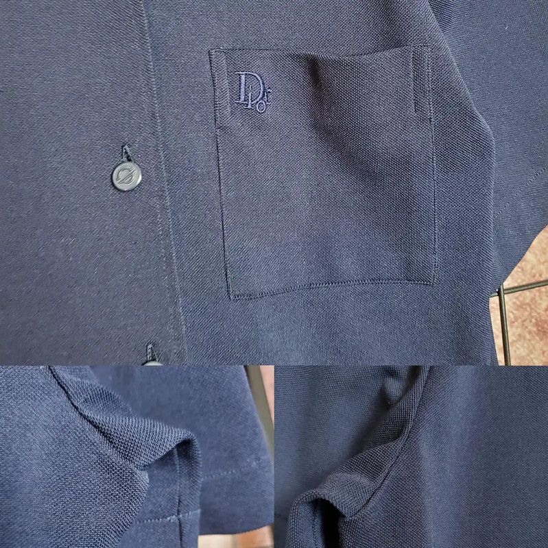 Dior Dior Summer Navy Cotton Blend Embroidered Shirt 0089 Size S / US 4 / IT 40 - 8 Thumbnail
