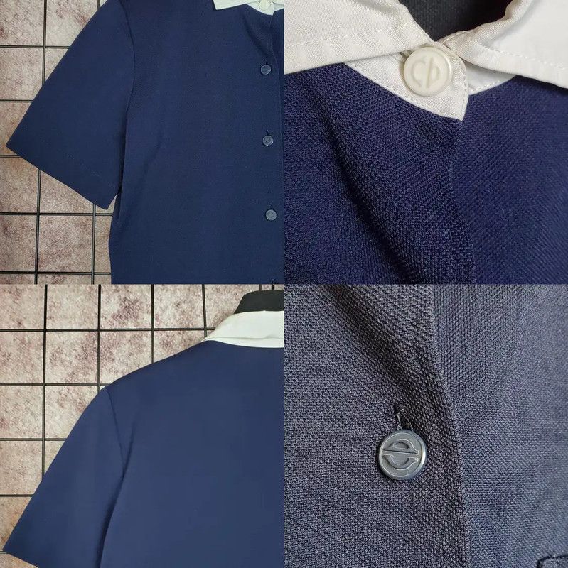 Dior Dior Summer Navy Cotton Blend Embroidered Shirt 0089 Size S / US 4 / IT 40 - 7 Thumbnail