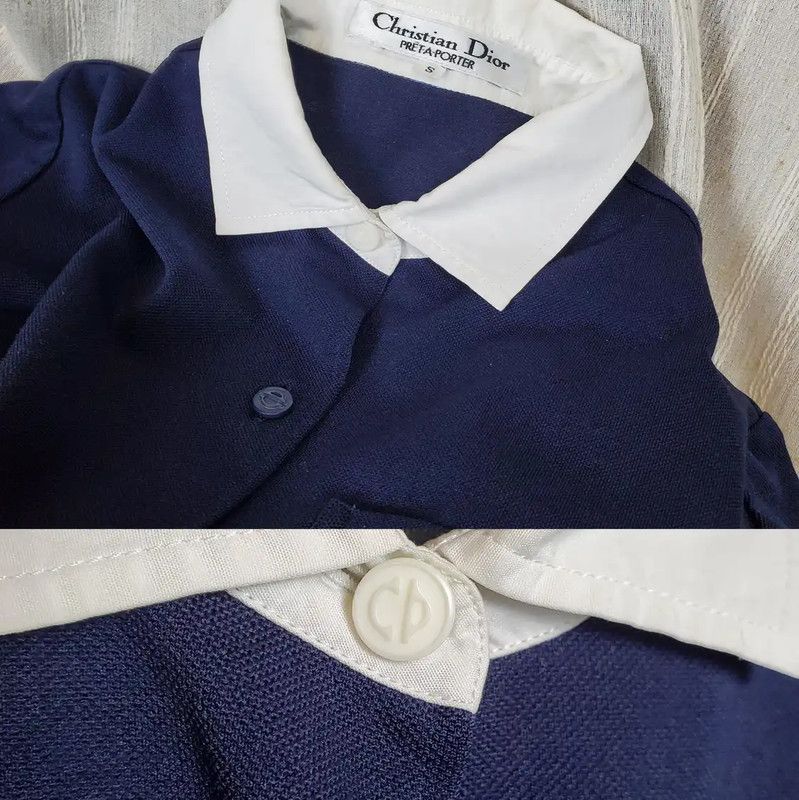Dior Dior Summer Navy Cotton Blend Embroidered Shirt 0089 Size S / US 4 / IT 40 - 6 Thumbnail