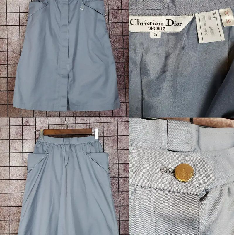 Dior Dior A-Line Skirt in Light Gray for Summer 0089 Size 23" - 2 Thumbnail