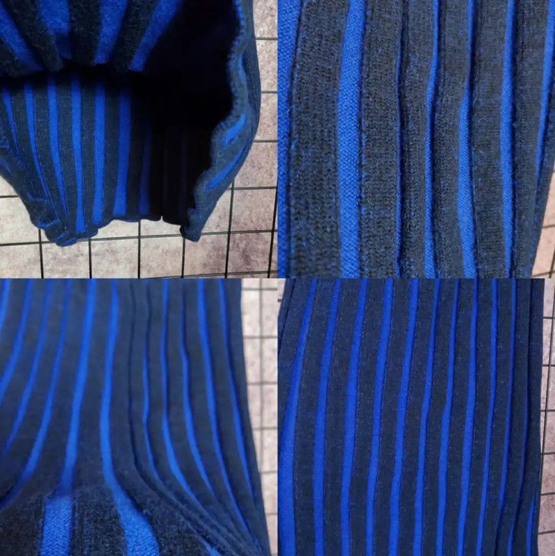 Dior Dior Blue Striped Wool Midi Skirt 0089 Size 23" - 9 Thumbnail