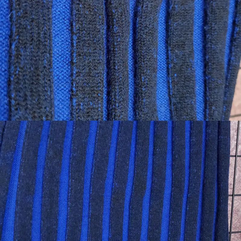 Dior Dior Blue Striped Wool Midi Skirt 0089 Size 23" - 6 Thumbnail