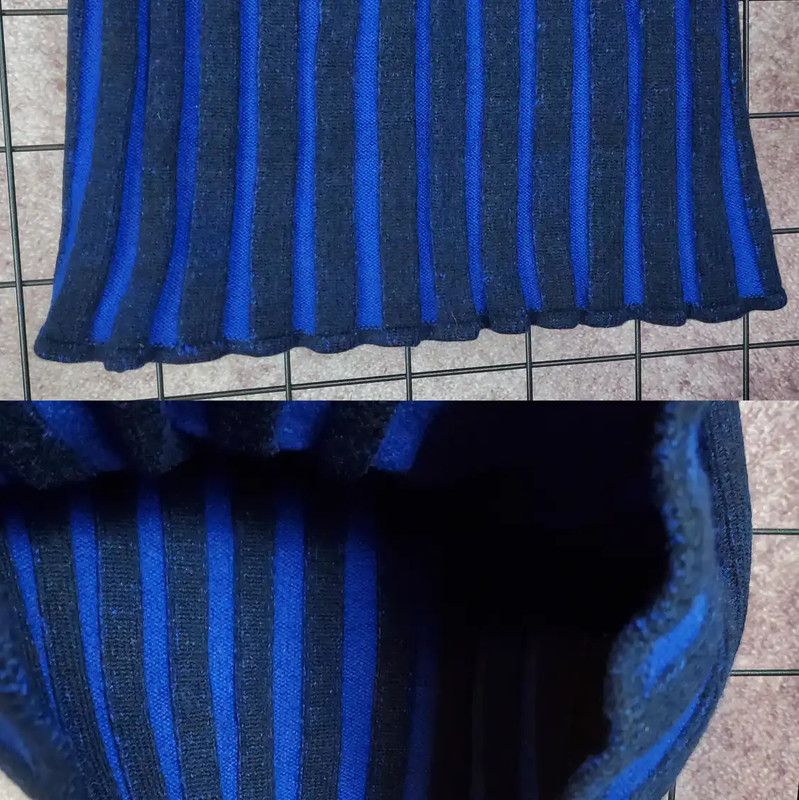 Dior Dior Blue Striped Wool Midi Skirt 0089 Size 23" - 4 Thumbnail