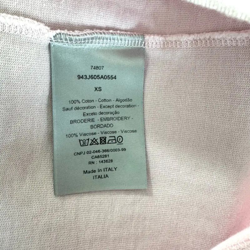 Dior Dior Pink Wool Women's T-Shirt 0089 Size XS / US 0-2 / IT 36-38 - 6 Thumbnail
