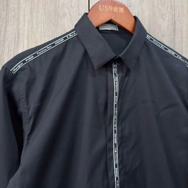 Dior Dior Black Leather Women's Shirt 0089 Size XS / US 0-2 / IT 36-38 - 3 Thumbnail