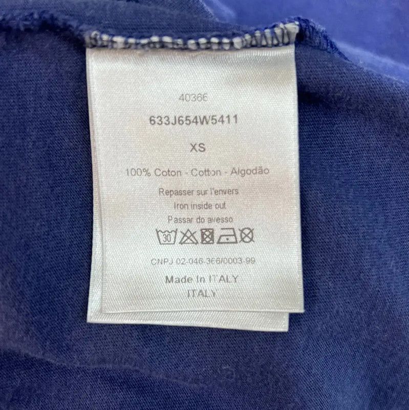 Dior Dior Blue Cotton Blend Women's T-Shirt 0089 Size XS / US 0-2 / IT 36-38 - 5 Thumbnail