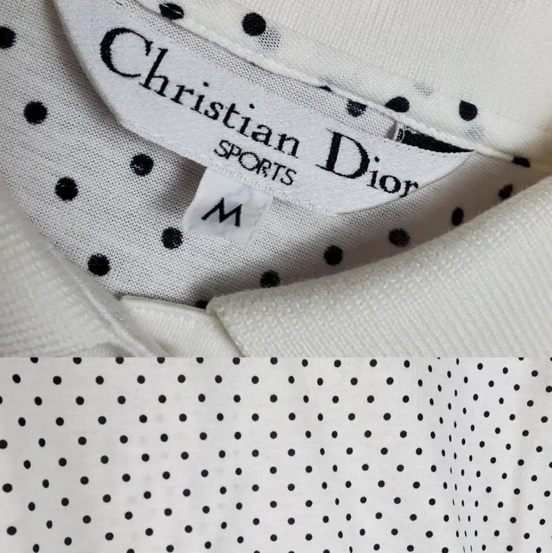 Dior Dior White Polka Dot Long Sleeve T-Shirt 0089 Size M / US 6-8 / IT 42-44 - 7 Thumbnail