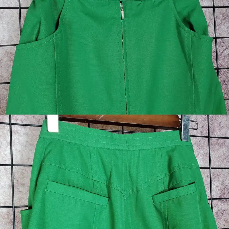 Dior Dior Green Cotton Blend A-Line Skirt 0089 Size 30" / US 8 / IT 44 - 2 Thumbnail