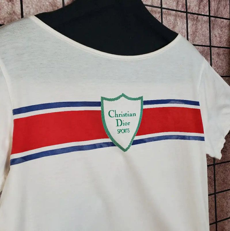 Dior Dior White Logo Short Sleeve T-Shirt for Women 0089 Size M / US 6-8 / IT 42-44 - 6 Thumbnail
