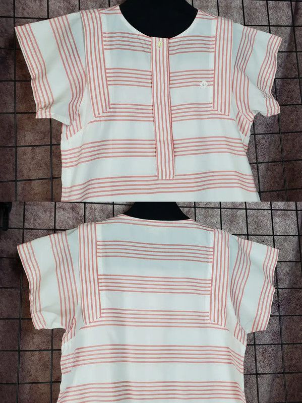 Dior Dior Pink Striped Cotton Short Sleeve T-Shirt 0089 Size S / US 4 / IT 40 - 3 Thumbnail