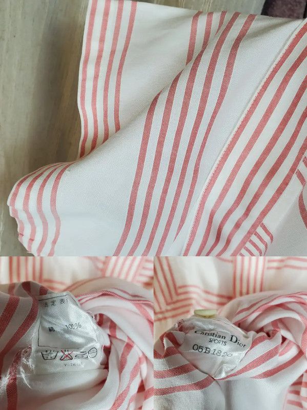 Dior Dior Pink Striped Cotton Short Sleeve T-Shirt 0089 Size S / US 4 / IT 40 - 7 Thumbnail