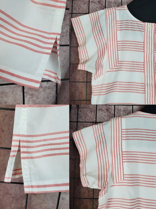 Dior Dior Pink Striped Cotton Short Sleeve T-Shirt 0089 Size S / US 4 / IT 40 - 6 Thumbnail
