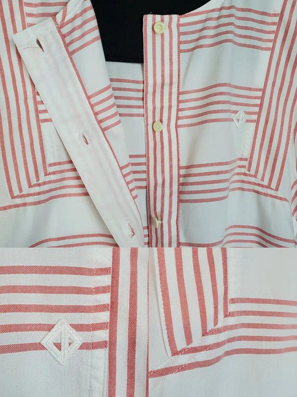 Dior Dior Pink Striped Cotton Short Sleeve T-Shirt 0089 Size S / US 4 / IT 40 - 5 Thumbnail