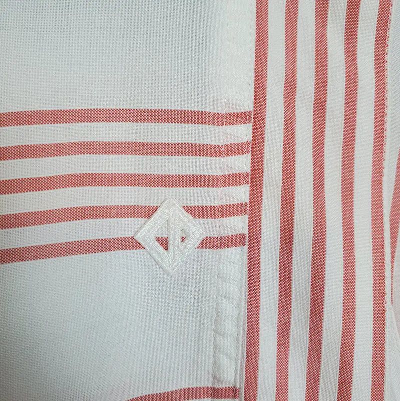 Dior Dior Pink Striped Cotton Short Sleeve T-Shirt 0089 Size S / US 4 / IT 40 - 9 Thumbnail