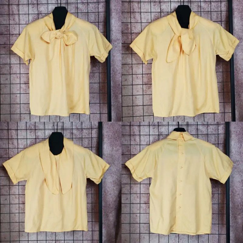 Dior Dior Summer Yellow Short Sleeve Blouse 0089 Size S / US 4 / IT 40 - 2 Thumbnail