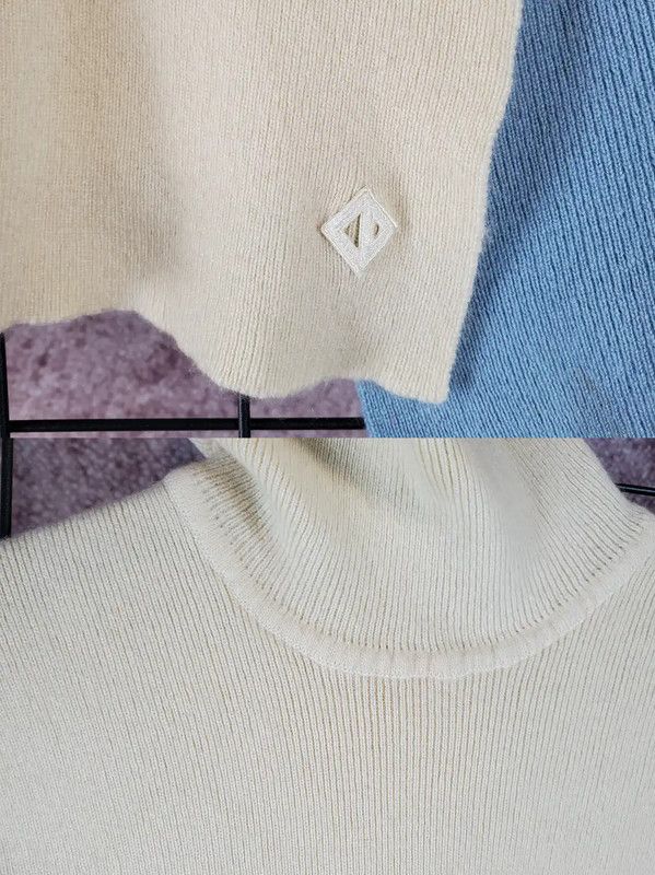 Dior Dior Beige Wool Embroidered Logo Sweater 0089 Size S / US 4 / IT 40 - 4 Thumbnail