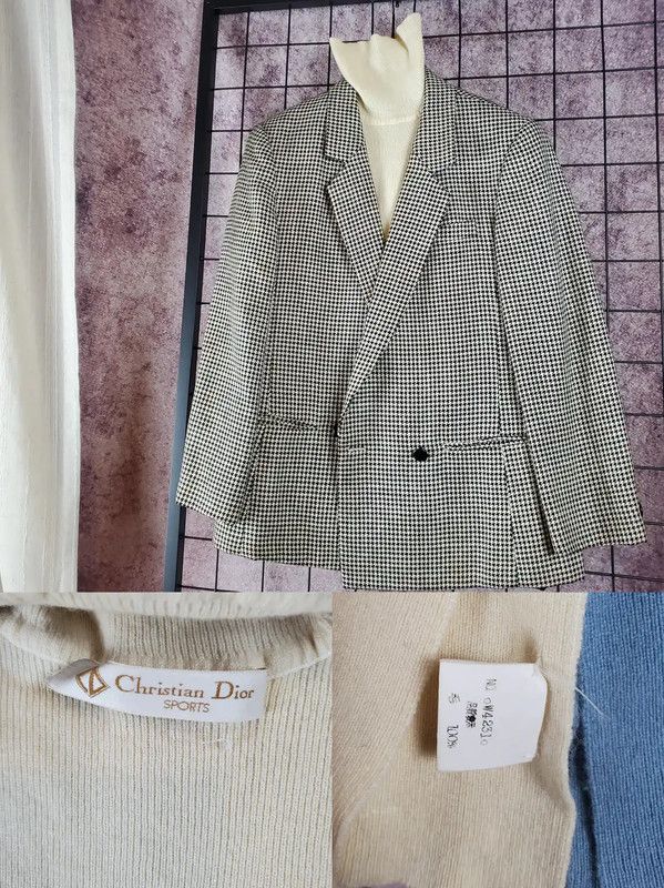 Dior Dior Beige Wool Embroidered Logo Sweater 0089 Size S / US 4 / IT 40 - 2 Thumbnail