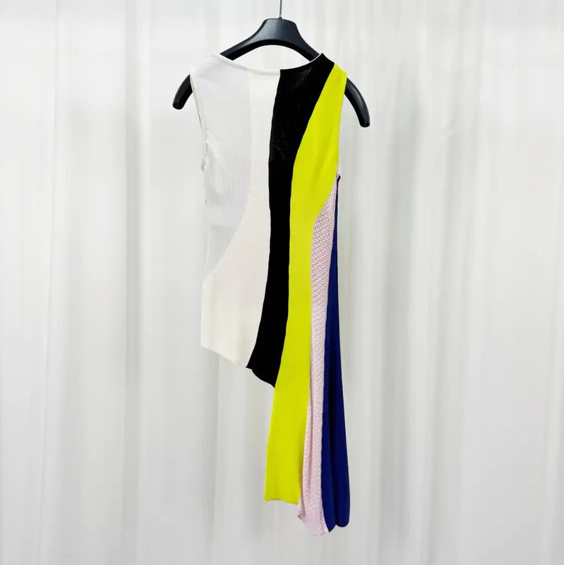 Dior Dior Asymmetric Summer Dress in Multi-Color 0089 Size S / US 4 / IT 40 - 2 Thumbnail