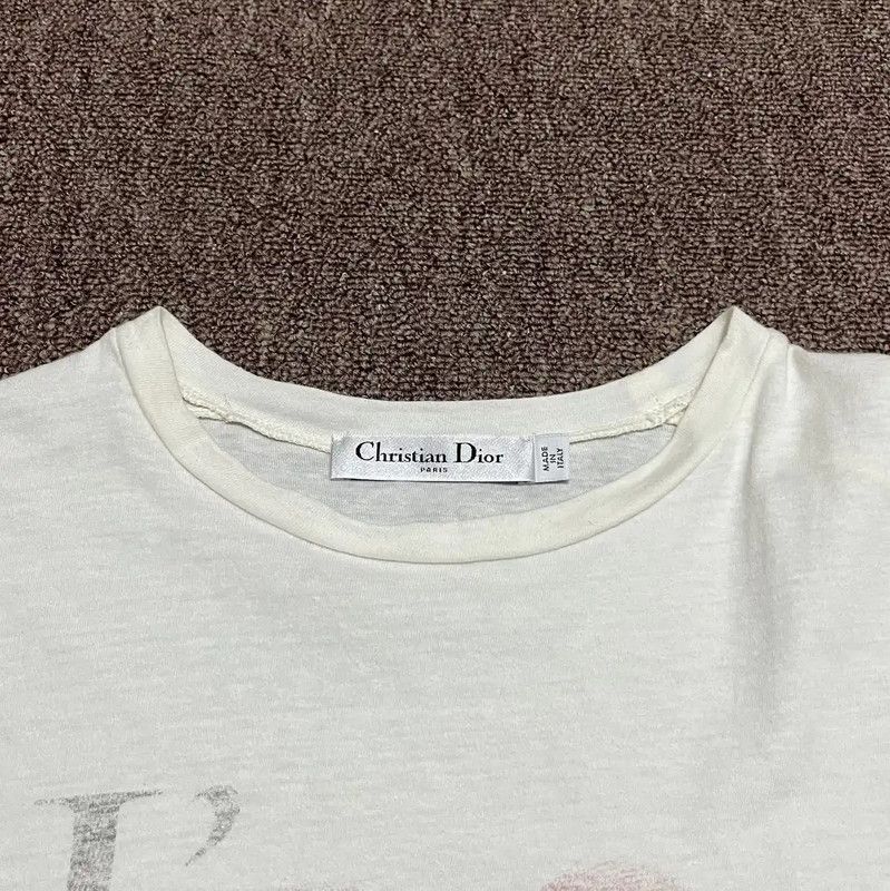 Dior Dior Cotton Short Sleeve T-Shirt in Off-White 0089 Size S / US 4 / IT 40 - 3 Thumbnail