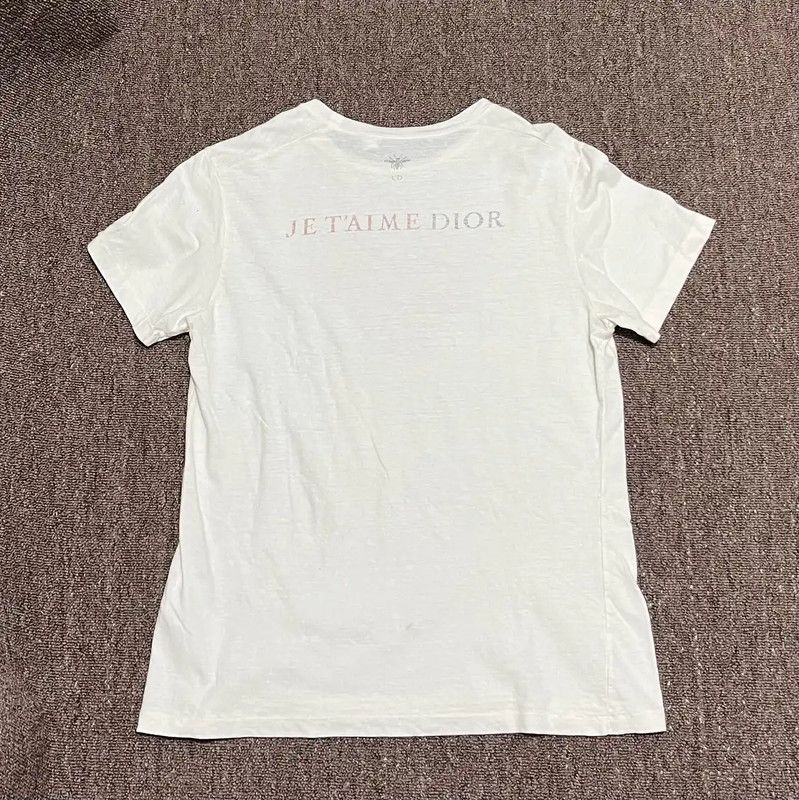 Dior Dior Cotton Short Sleeve T-Shirt in Off-White 0089 Size S / US 4 / IT 40 - 4 Thumbnail
