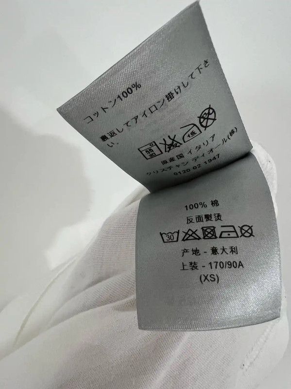 Dior Dior White Cotton Short Sleeve T-Shirt 0089 Size XS / US 0-2 / IT 36-38 - 6 Thumbnail