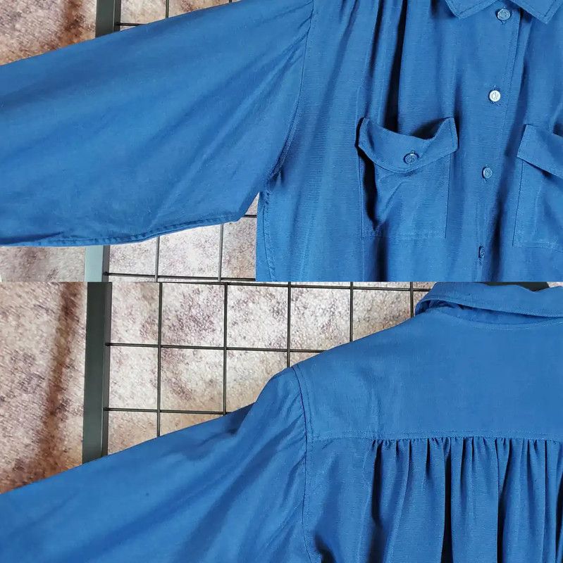 Dior Dior Blue Wool Blend Long Sleeve Shirt 0089 Size M / US 6-8 / IT 42-44 - 4 Thumbnail