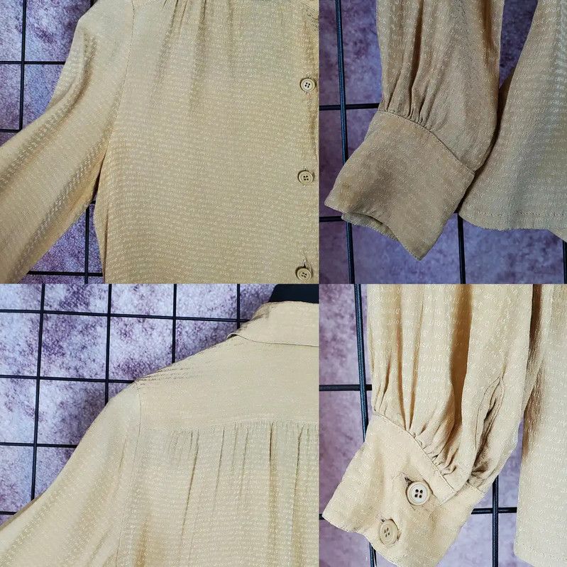 Dior Dior Silk Long Sleeve Blouse with Tie 0089 Size S / US 4 / IT 40 - 5 Thumbnail