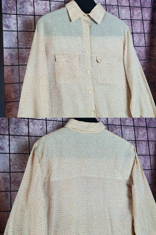 Dior Dior Long Sleeve Beige Cotton Floral Shirt 0089 Size L / US 10 / IT 46 - 4 Thumbnail