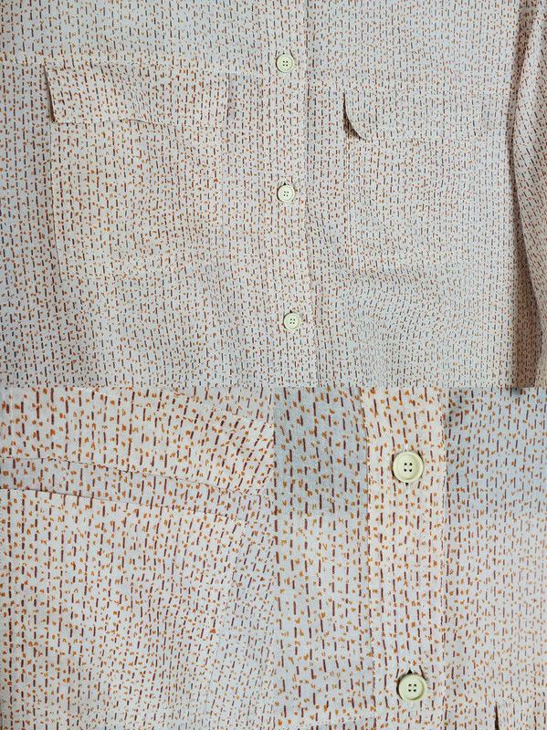 Dior Dior Long Sleeve Beige Cotton Floral Shirt 0089 Size L / US 10 / IT 46 - 5 Thumbnail
