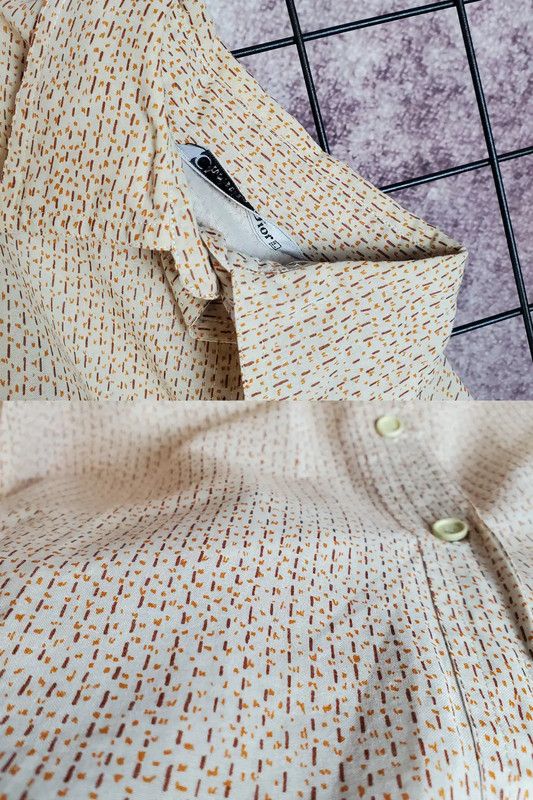 Dior Dior Long Sleeve Beige Cotton Floral Shirt 0089 Size L / US 10 / IT 46 - 10 Thumbnail