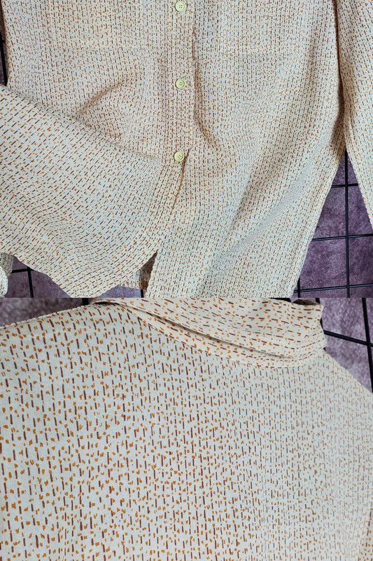 Dior Dior Long Sleeve Beige Cotton Floral Shirt 0089 Size L / US 10 / IT 46 - 9 Thumbnail