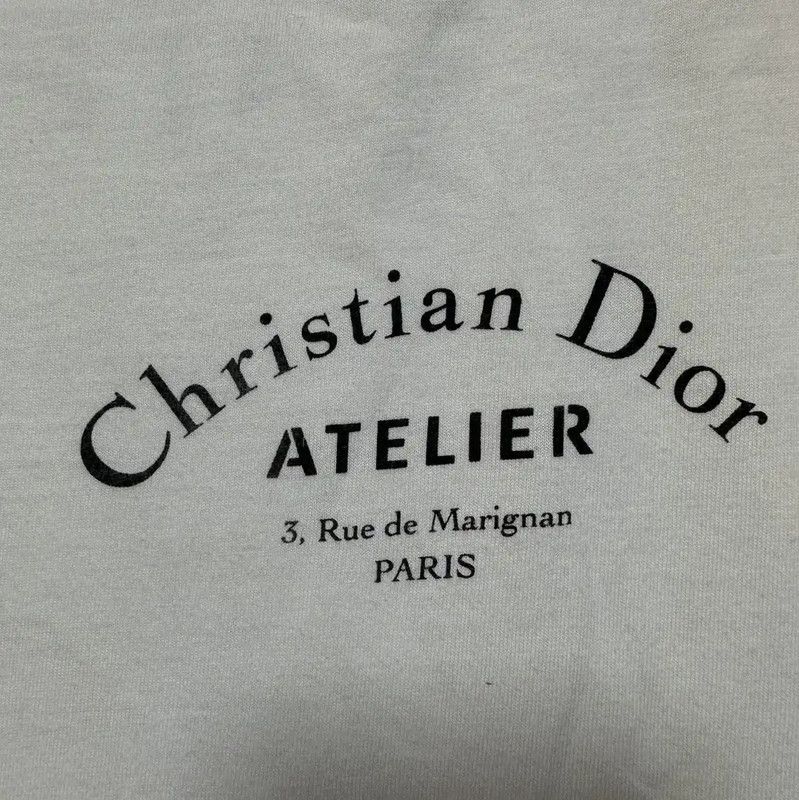 Dior Dior White Logo Print Short Sleeve T-Shirt 0089 Size S / US 4 / IT 40 - 2 Thumbnail