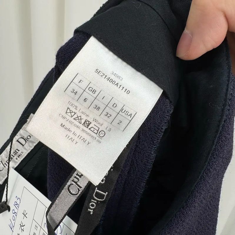 Dior Dior Navy Wool Blend Casual Trousers for Women 0089 Size 23" - 6 Thumbnail