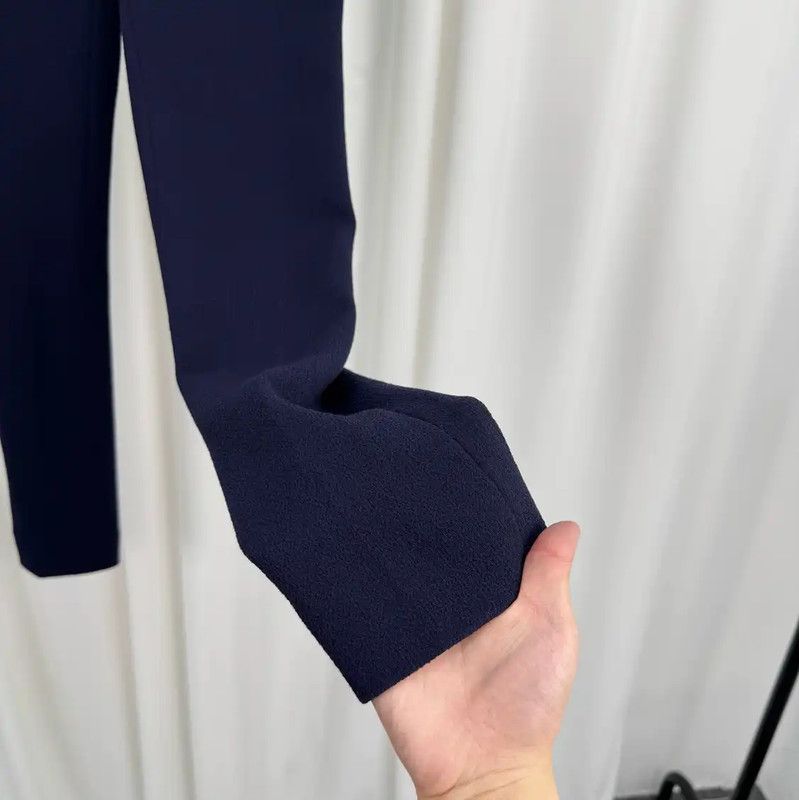 Dior Dior Navy Wool Blend Casual Trousers for Women 0089 Size 23" - 4 Thumbnail