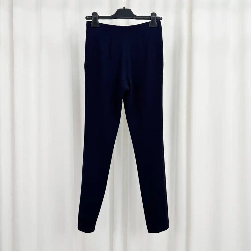 Dior Dior Navy Wool Blend Casual Trousers for Women 0089 Size 23" - 2 Thumbnail