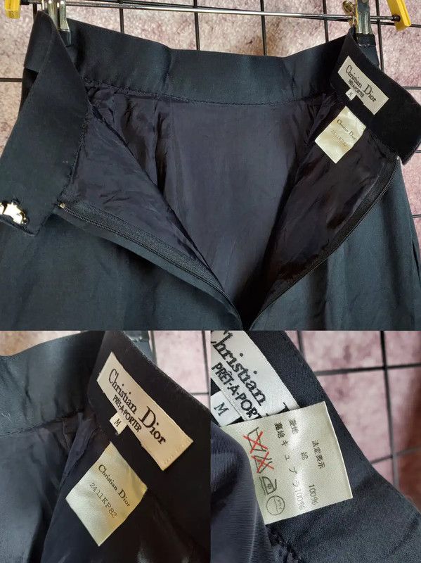 Dior Dior Black Midi Skirt for Women 0089 Size 26" / US 2 / IT 38 - 7 Thumbnail